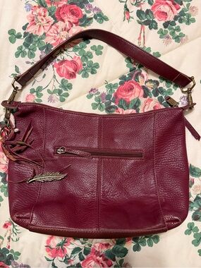 The Sak Leather Hobo Shoulder Bag - Burgundy
